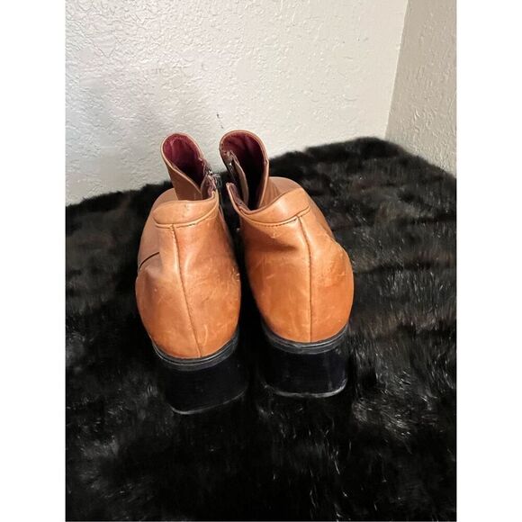 Santana Canada zip Up Saddle Brown Genuine Leather Womens Boots Sz 10.5 - Picture 3 of 5